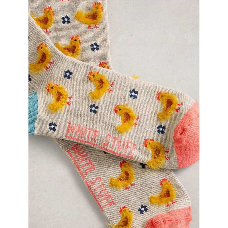 White Stuff Fluffy Chicken Ankle Sock image number 1